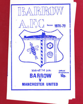 Barrow AFC v Manchester United 1978 – Official Programme