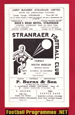 Stranraer v South Shields 1960s – Friendly Match Scotland