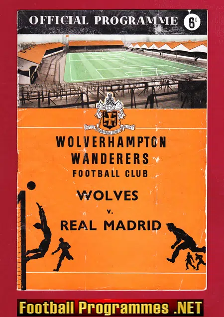 Wolves Wolverhampton v Real Madrid 1957 - Molineux Friendly