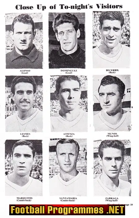 Wolves Wolverhampton v Real Madrid 1957 - Molineux Friendly