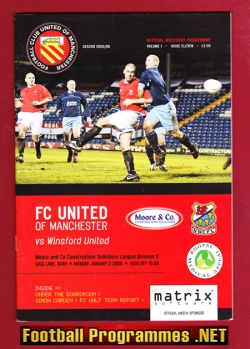 FC United Of Manchester v Winsford United 2006 – First Season