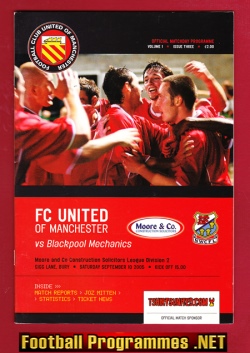 FC United Of Manchester v Blackpool Mechanics 2005 First Season