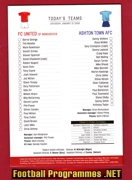 FC United Of Manchester v Ashton Town 2006 - First Season