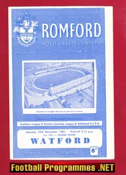 Romford v Watford 1961 - FA Cup
