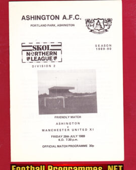 Ashington v Manchester United 1989 – Friendly Match Portland Pk