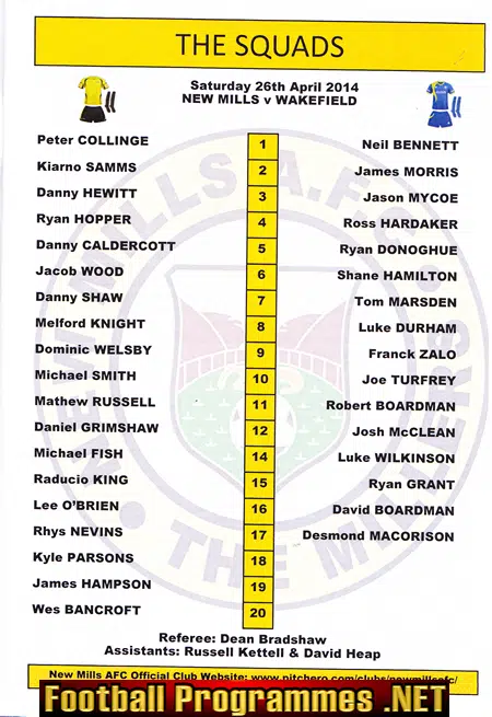 New Mills v Wakefield 2014 - Last Match Wakefield FC