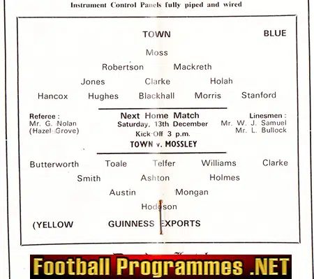 Ellesmere Port Town v Guinness Exports 1969 - Defunct Clubs
