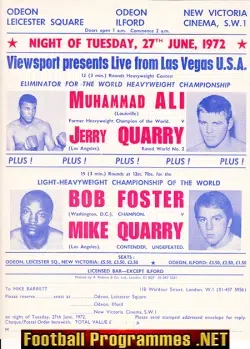 Muhammad Ali v Jerry Quarry 1972 - Original Boxing Poster