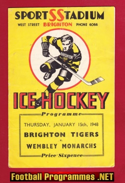 Brighton Ice Hockey v Wembley 1948