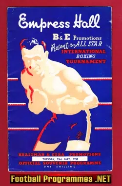 Boxing – Luis Romero v Eddie Carson 1950 – Empress Hall London