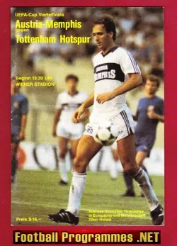 Austria Memphis v Tottenham 1984 – UEFA Cup