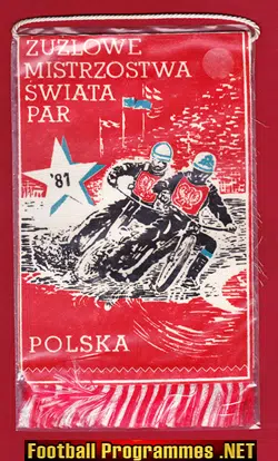 World Pairs Speedway Final Pennant Flag 1981 – Poland
