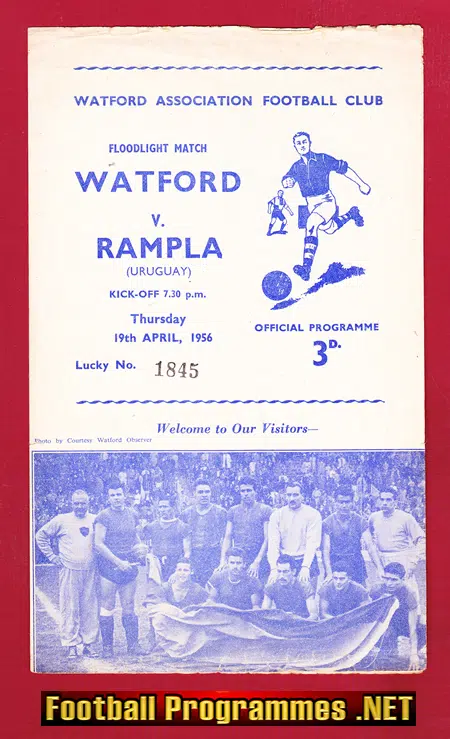 Watford v Rampla 1956 – Uruguay Football Team