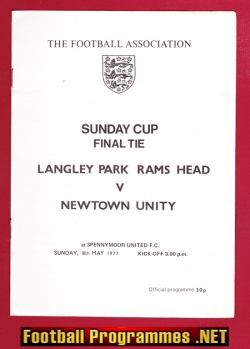 Langley Park Rams Head v Newtown Unity 1977 – Spennymoor United