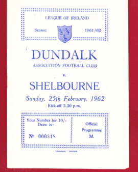 Dundalk v Shelbourne 1962 – Ireland