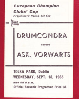 Drumcondra v Ask Vorwarts 1965 – European Cup Dublin