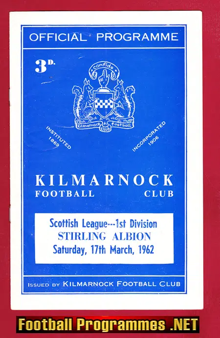 Kilmarnock v Stirling Albion 1962