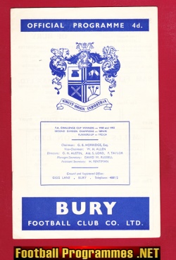 Bury v Walsall 1960