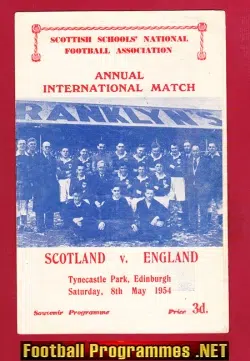 Scotland v England 1954 - Tynecastle Park Edinburgh