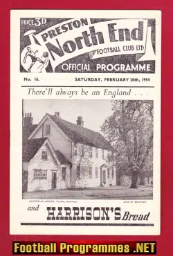 Preston North End v Ipswich Town 1954