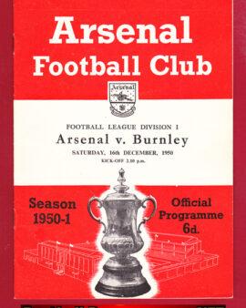 Arsenal v Burnley 1950