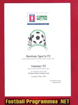 Rainham Sports v Hammer 2005 – Sunday Cup