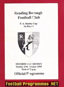 Reading Borough v Fryerns Community 2005 - Sunday Cup