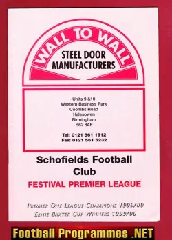 Schofields v Standens Barn 2001 - Sunday Cup