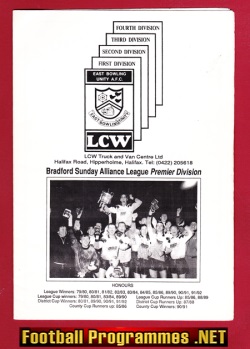 East Bowling Unity v Croxteth Gilmoss Legion 1992 – Sunday Cup