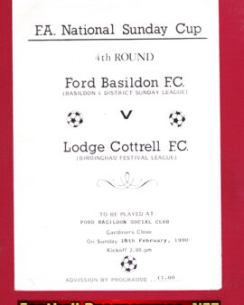 Ford Basildon v Lodge Cotterell 1990 – Sunday Cup