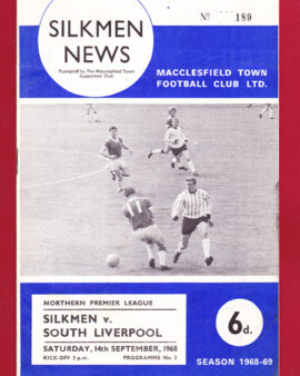 Macclesfield Town v South Liverpool 1968 Northern Premier League