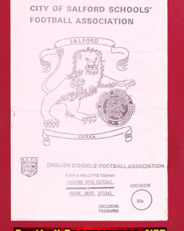 Salford Boys v Wigan Boys 1980s – Schoolboys Uner 15’s