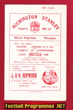 Accrington Stanley v Stockport County 1954
