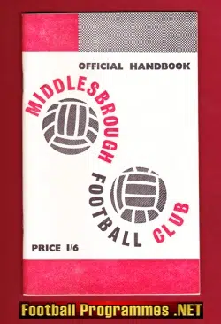 Middlesbrough Official Football Handbook 1963 - 1964