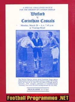 Watford v Corinthian Casuals 1983 – Sheriff Of London Shield