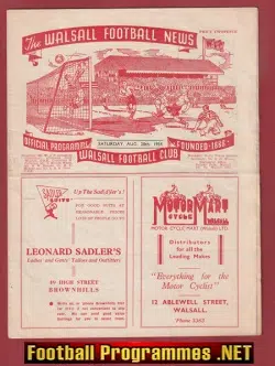 Walsall v Gillingham 1954