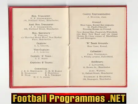 Manchester Rugby Football Club Season Ticket Book 1926 - 1927
