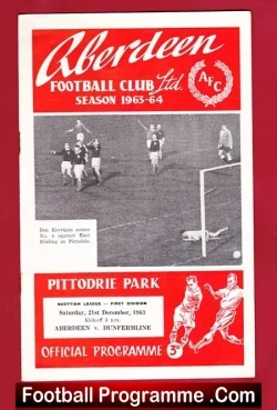 Aberdeen v Dunfermline Athletic 1963 – Scottish League