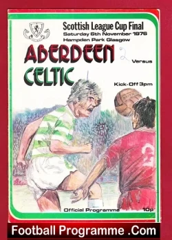 Aberdeen v Glasgow Celtic 1976 – Scottish League Cup Final