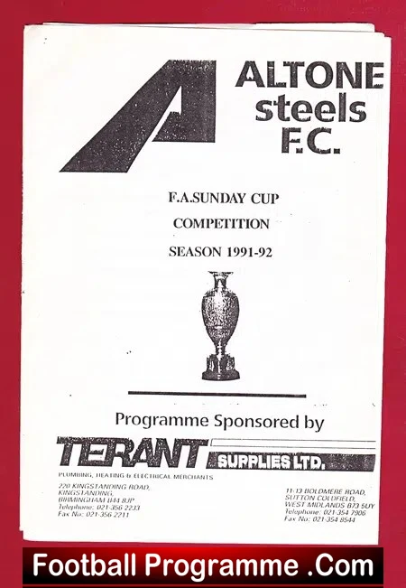 Alton Steels v St Josephs 1991 - Sunday Cup
