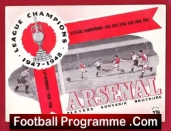 Arsenal League Champions Brochure 1947 - 1948 - football memorabilia