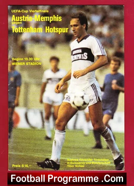 Austria Memphis v Tottenham 1984 – UEFA Cup