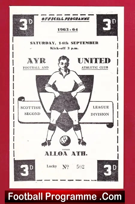 Ayr United v Alloa Athletic 1963
