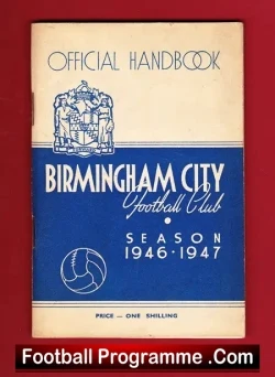 Birmingham City Official Football Handbook 1946 - 1947 - football memorabilia