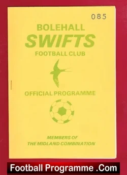 Bolehall Swifts v Solihull Borough 1981 – Challenge Vase