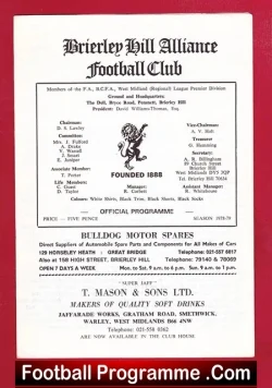 Brierley Hill Alliance v Coventry Sporting Club 1978
