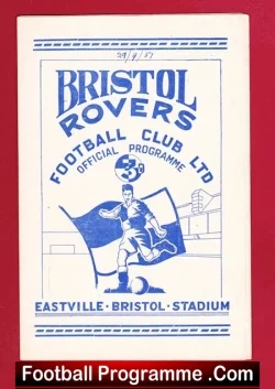 Bristol Rovers v Norwich City 1951 - football programme