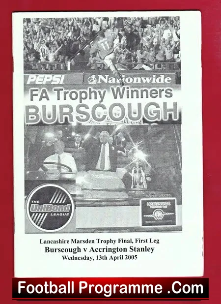 Burscough v Accrington Stanley 2005 Lancashire Trophy Cup Final
