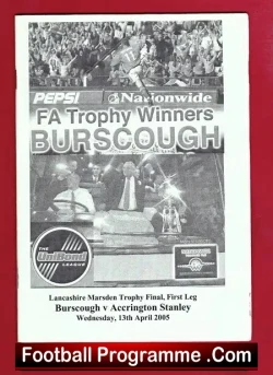 Burscough v Accrington Stanley 2005 Lancashire Trophy Cup Final
