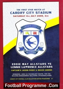 Cardiff City Eddie May All Stars 2009 - Official Opening Stadium - football programme